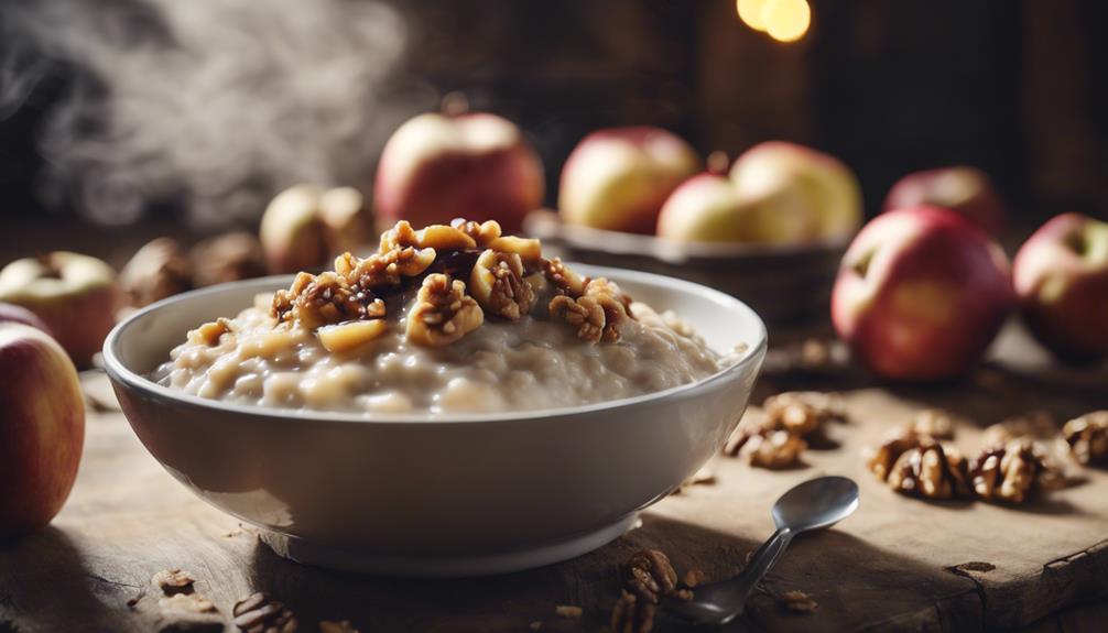 gourmet oatmeal with walnuts