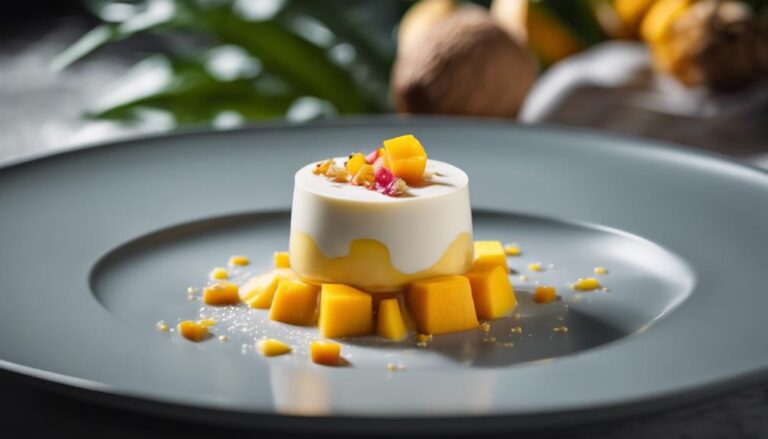 Pescetarian Diet Sous Vide Coconut Milk Panna Cotta With Mango