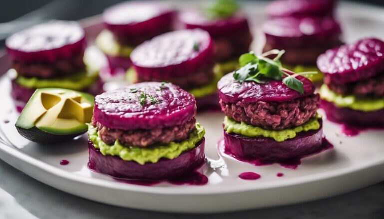 Sous Vide Beet Burgers With Avocado Cream