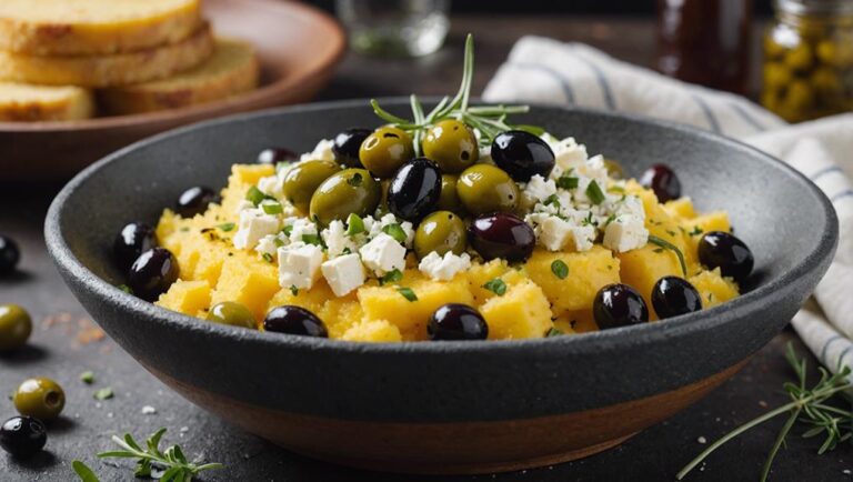 Sous Vide Polenta With Olives and Feta