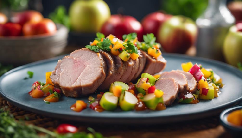 gourmet pork with salsa