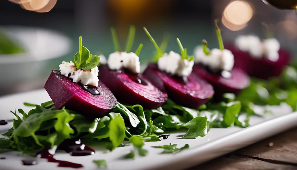 gourmet salad with beets