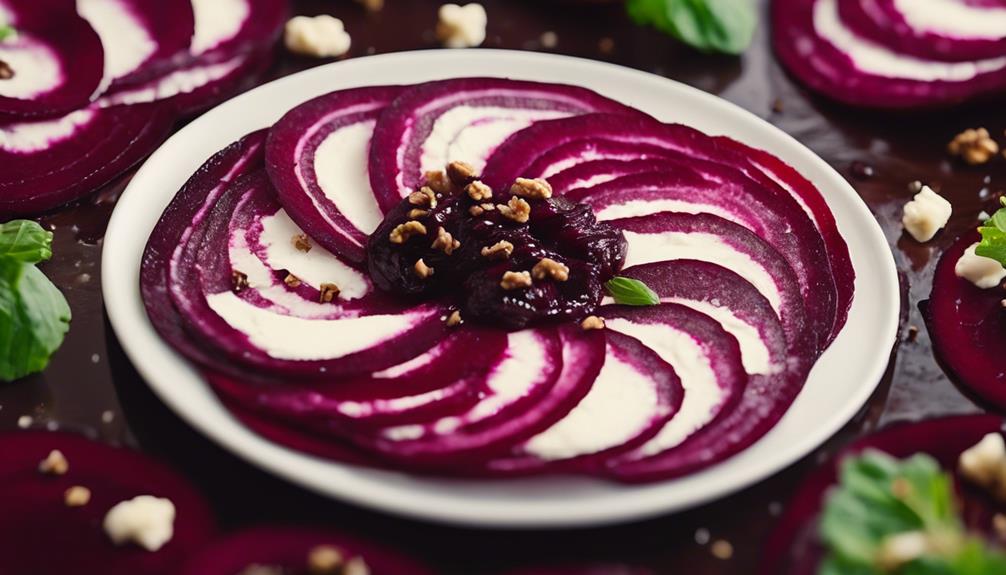 gourmet salad with beets