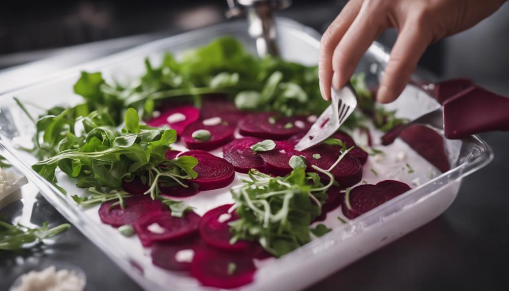 gourmet salad with beets