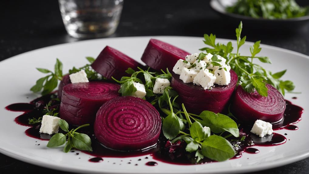 gourmet salad with beets