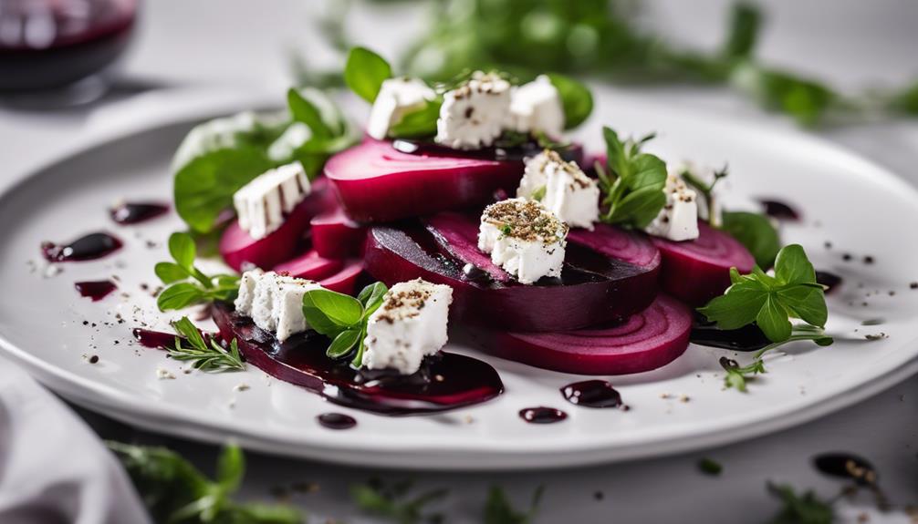 gourmet salad with beets