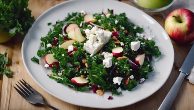 Sous Vide Kale and Apple Salad With Local Goat Cheese