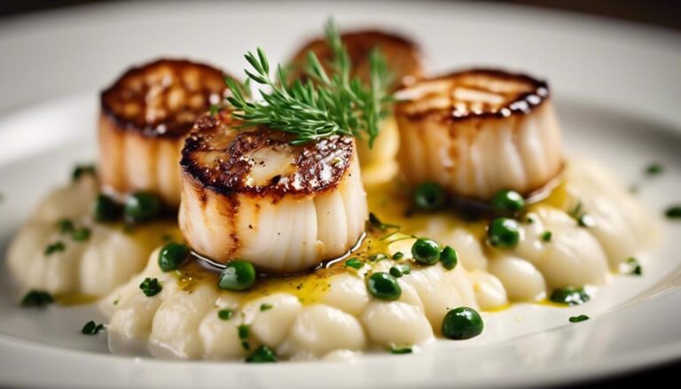 Sous Vide Seared Scallops With Cauliflower Mash