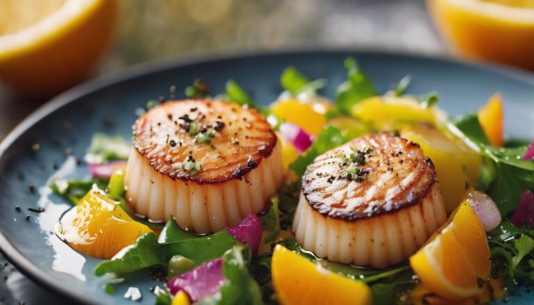 Sous Vide Seared Scallops With Citrus Salad