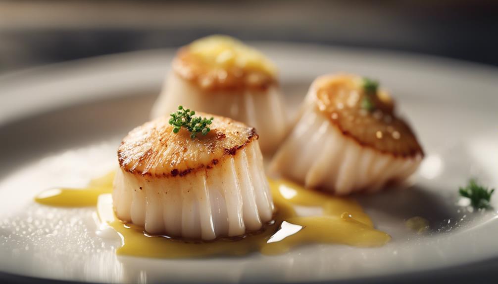 gourmet scallops with foam