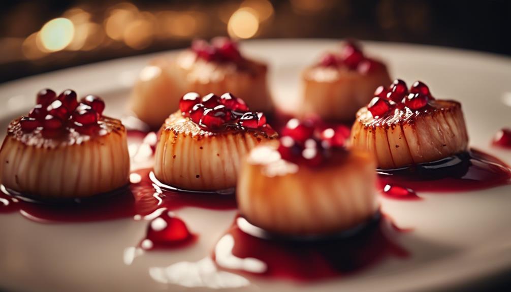 gourmet scallops with pomegranate