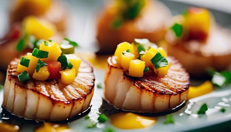 Sous Vide Seared Scallops With Mango Salsa