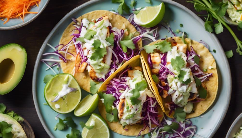 gourmet sea bass tacos