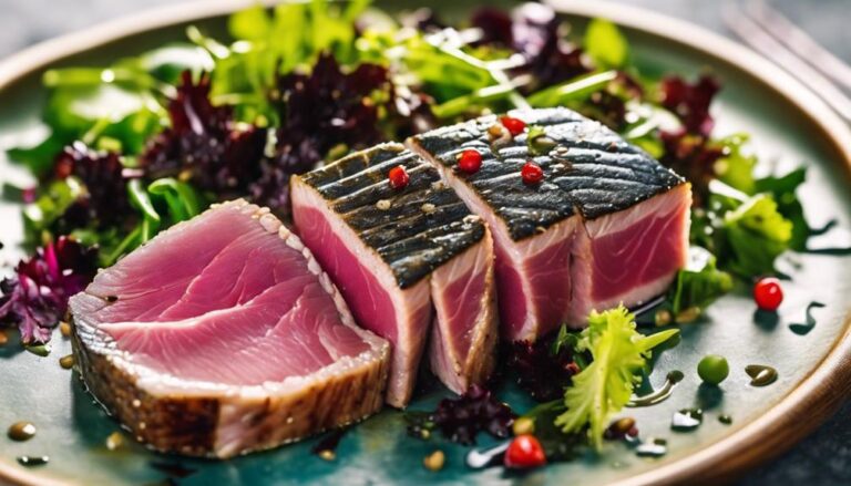 Sous Vide Seared Tuna Salad With Mixed Greens