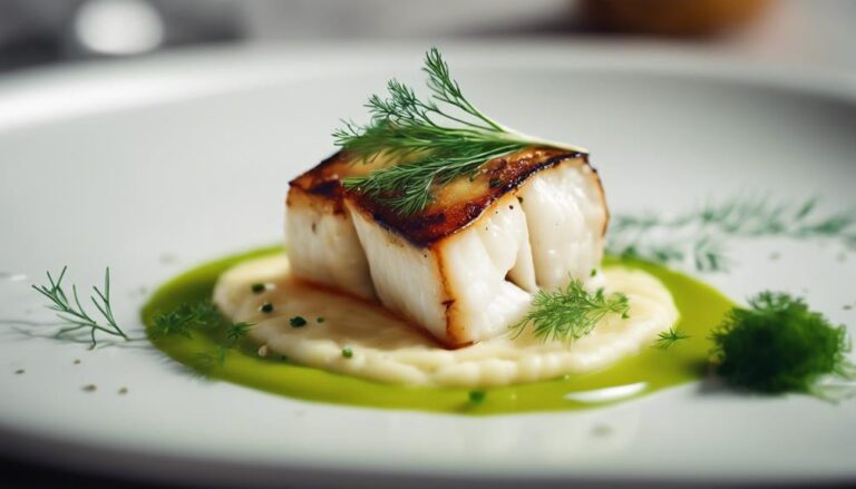 Sous Vide Cod With Parsnip Puree and Dill Oil