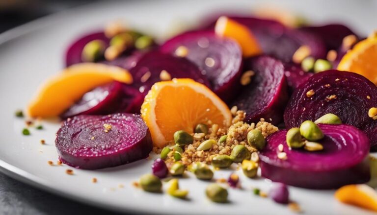 Sous Vide Beet and Citrus Salad With a Pistachio Crumble