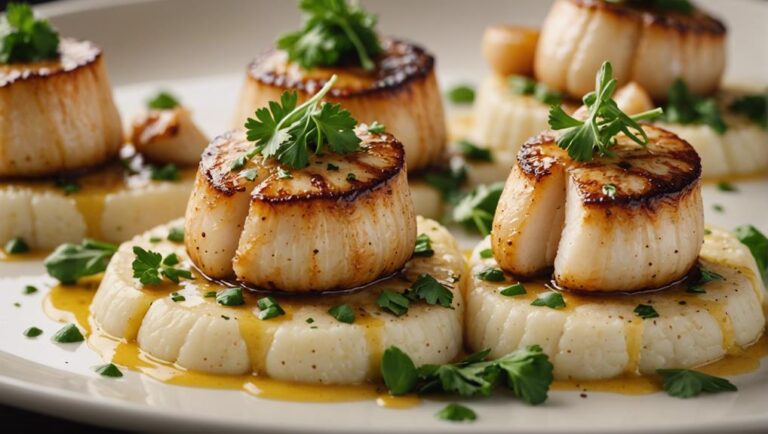 Sous Vide Seared Scallops With Cauliflower Puree