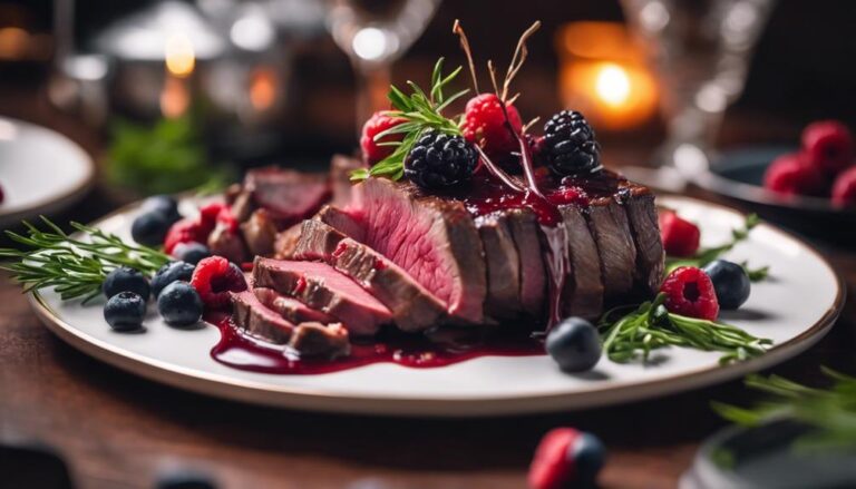 Sous Vide Rack of Venison With Berry Sauce