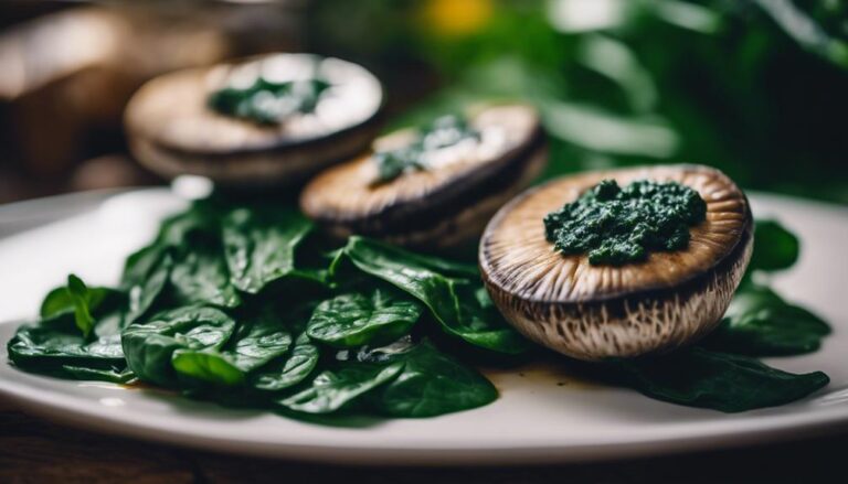 Sous Vide Portobello Mushrooms Stuffed With Spinach