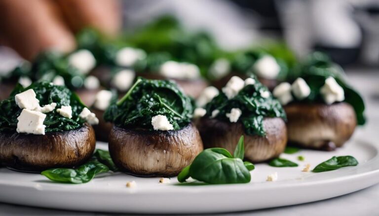 Sous Vide Portobello Mushrooms Stuffed With Spinach and Feta