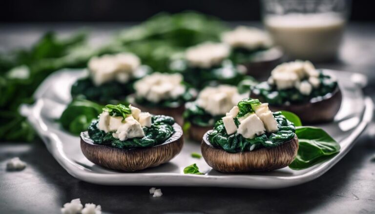 Sous Vide Portobello Mushrooms Stuffed With Spinach and Feta