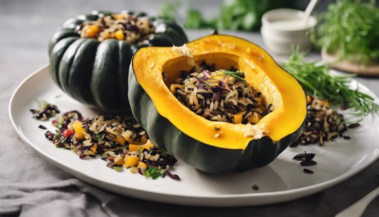 Sous Vide Stuffed Acorn Squash With Wild Rice