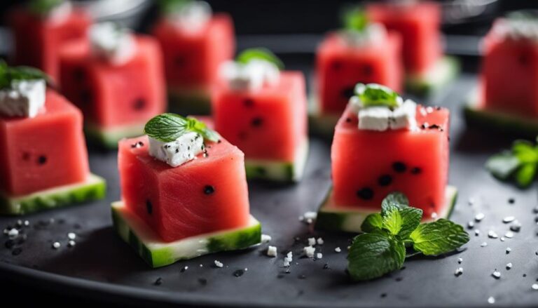 Sous Vide Watermelon and Feta Bites