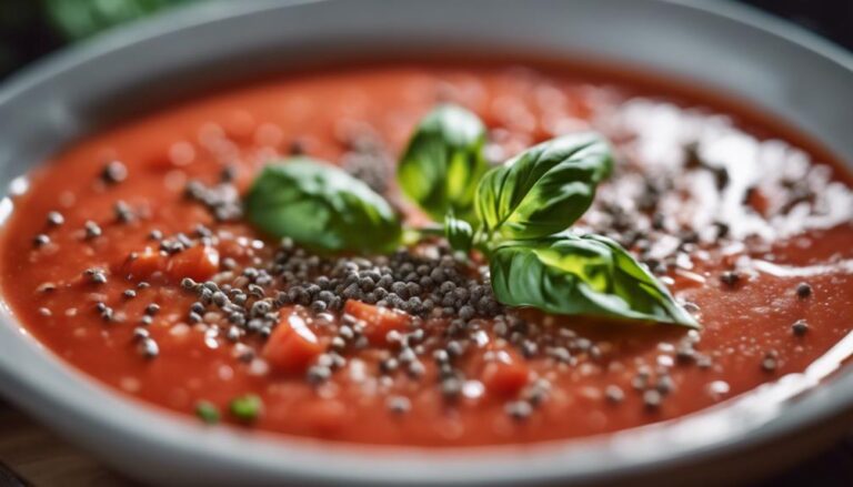 Sous Vide Tomato and Basil Soup With Chia