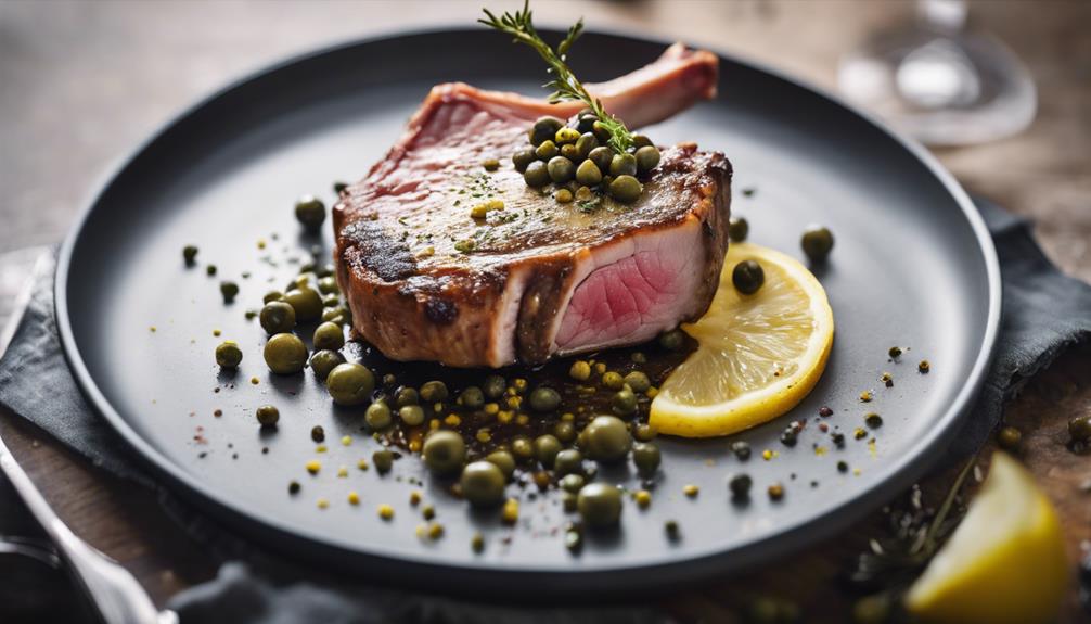 gourmet veal with tangy flavors