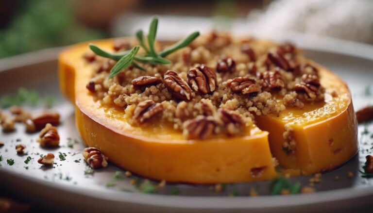 Sous Vide Butternut Squash Steaks With Pecan Crumble