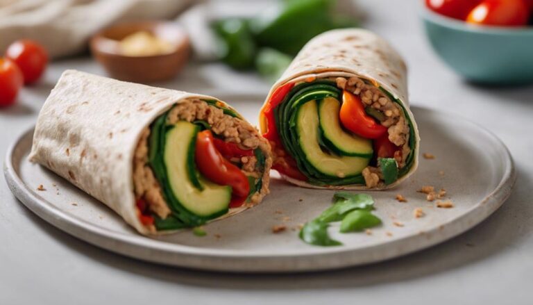 Whole Wheat Sous Vide Veggie Wrap With Hummus