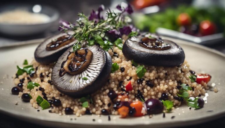 Sous Vide Portobello Mushrooms With Quinoa Salad