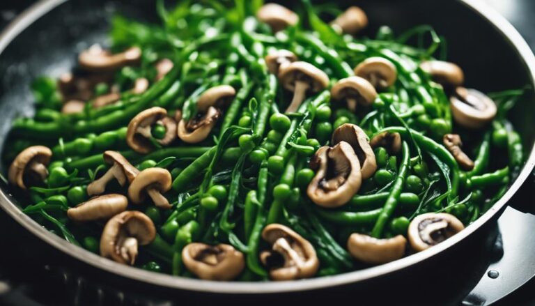 Sous Vide Mushroom and Pea Tendril Stir-Fry