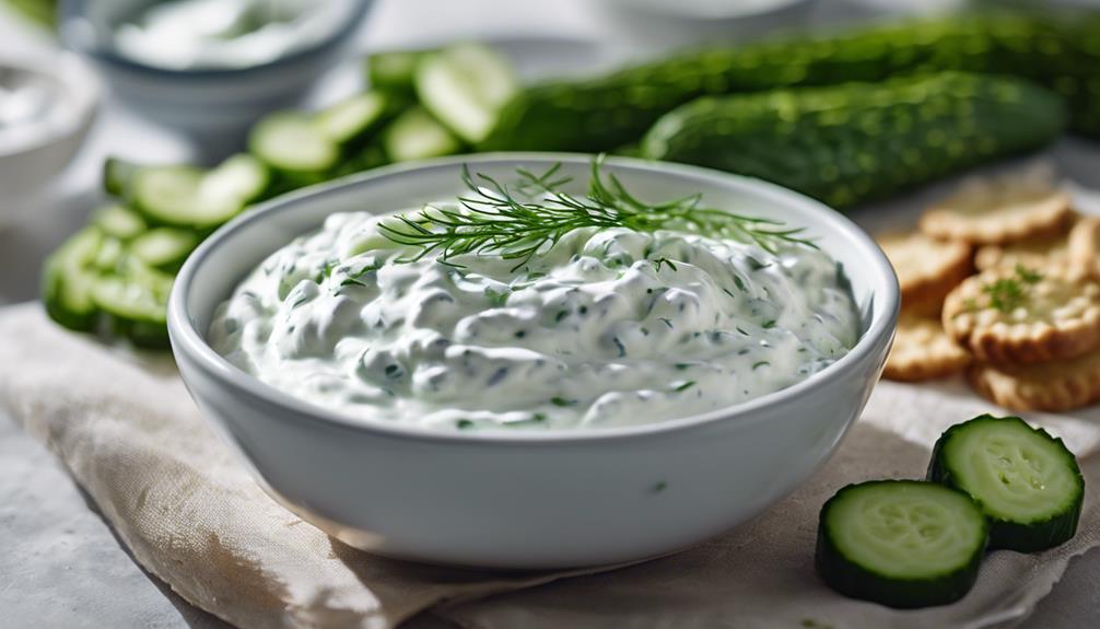 greek yogurt and cucumber