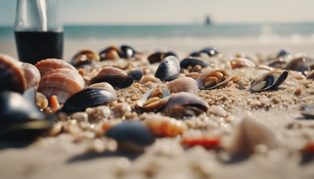 harvesting clams by hand