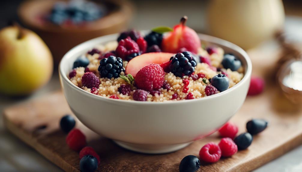 healthy breakfast with quinoa