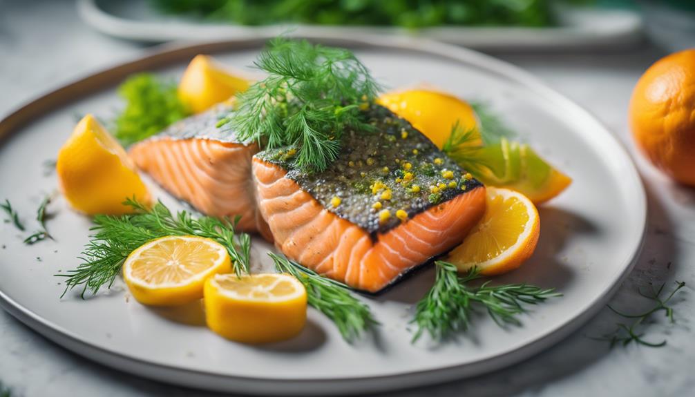 healthy dinner with salmon