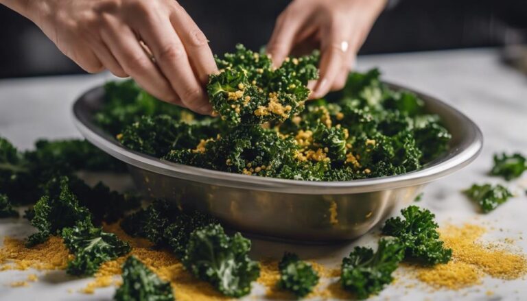 Sous Vide Kale Chips Sprinkled With Nutritional Yeast