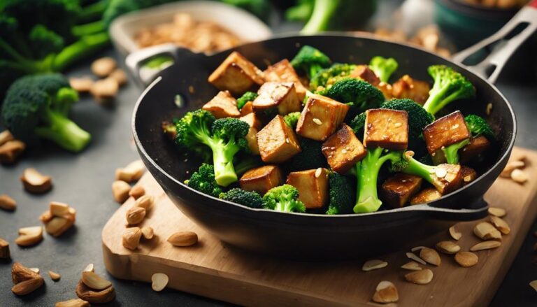 Broccoli and Almond Stir-Fry With Tofu