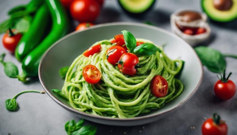 Sous Vide Zucchini Noodles With Avocado Pesto