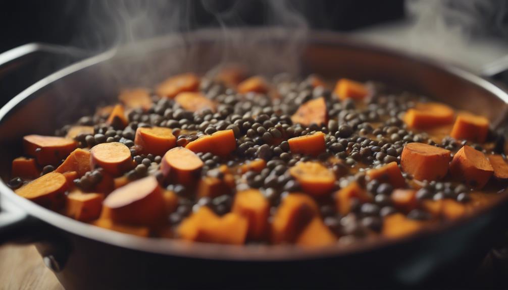 hearty stew with sweet potatoes cooked sous vide