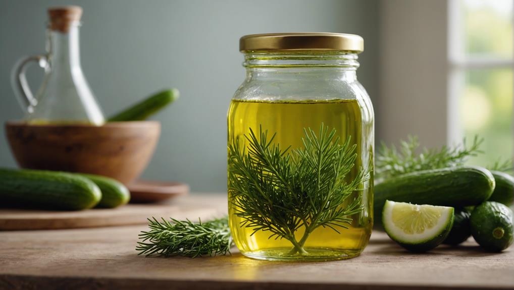 herbaceous oil with dill