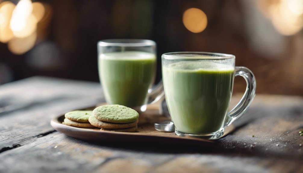 high protein green tea latte