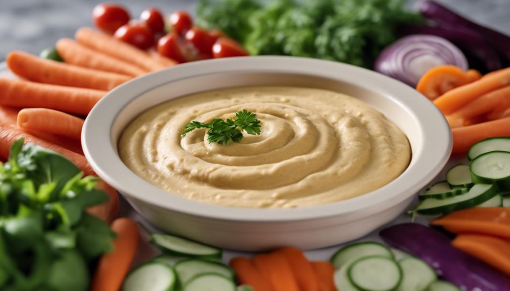 hummus made with chickpeas