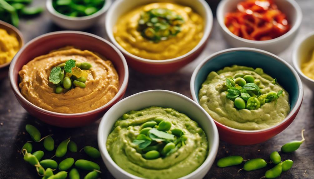 hummus with edamame twists