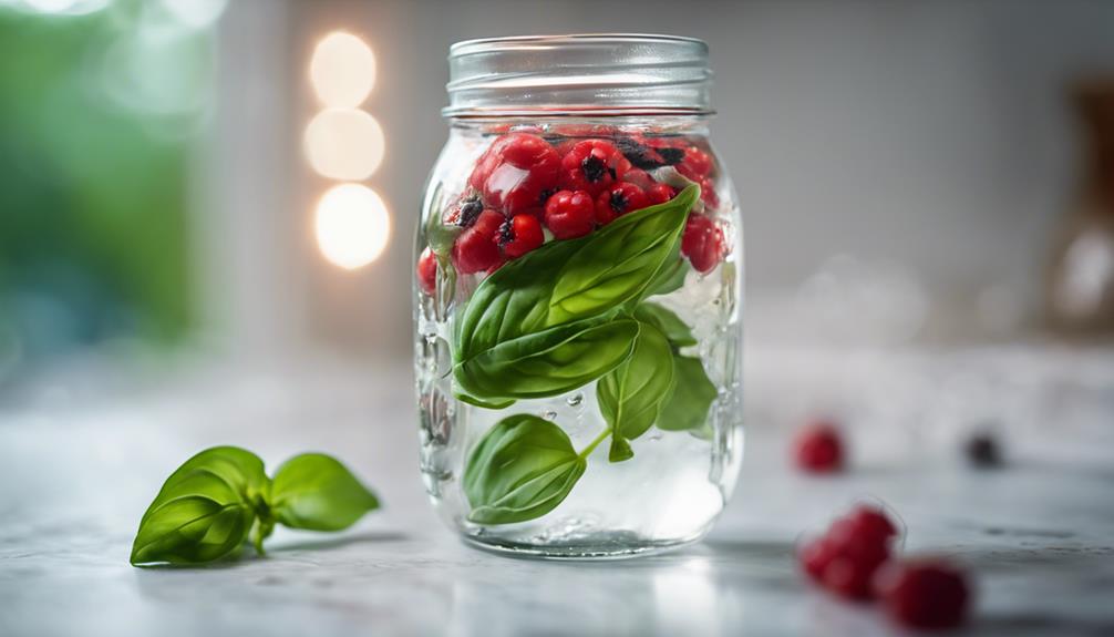 infused water with berries