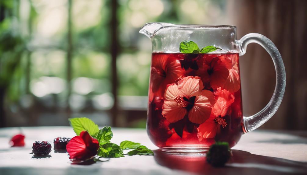 infusing berries with hibiscus