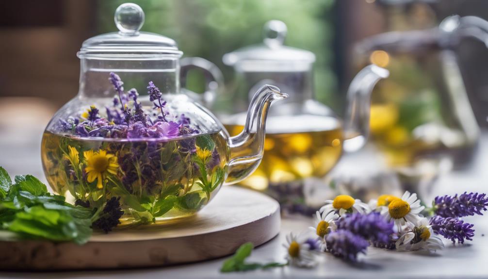 infusing herbs in tea