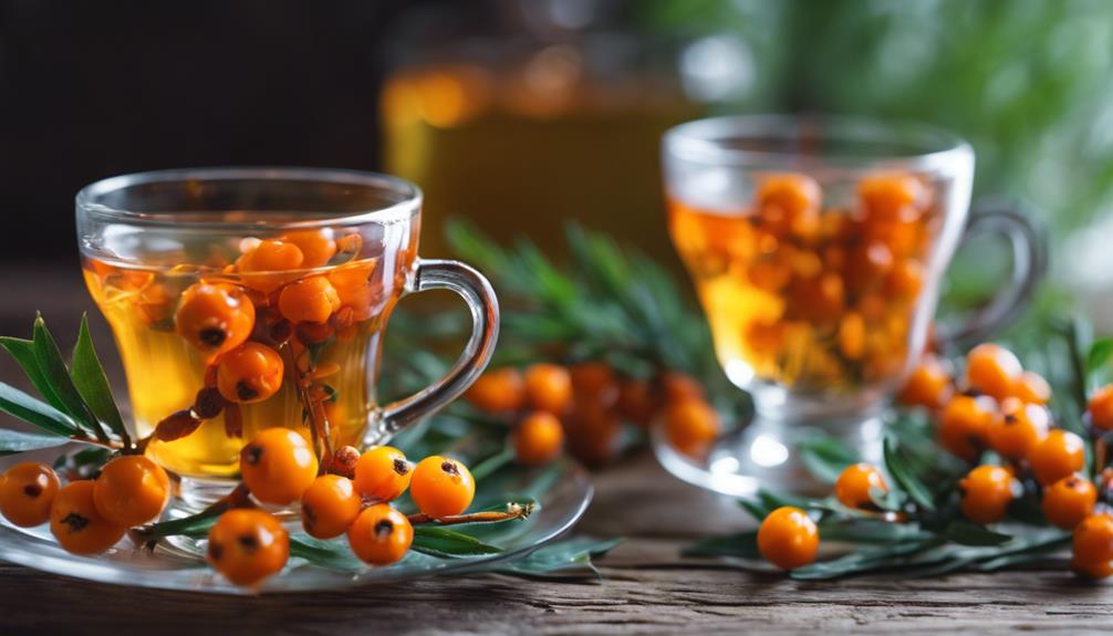 infusing sea buckthorn tea