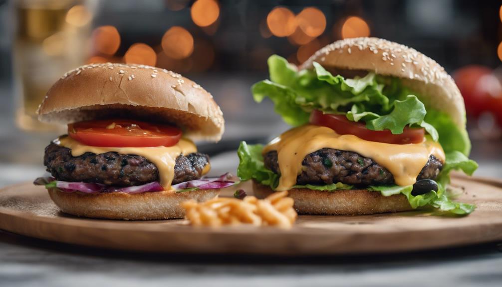 ingredients for a burger